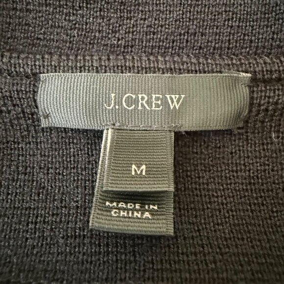J. Crew Womens Black Merino Wool Open Front Cardigan/Blazer Jacket M - Picture 2 of 4